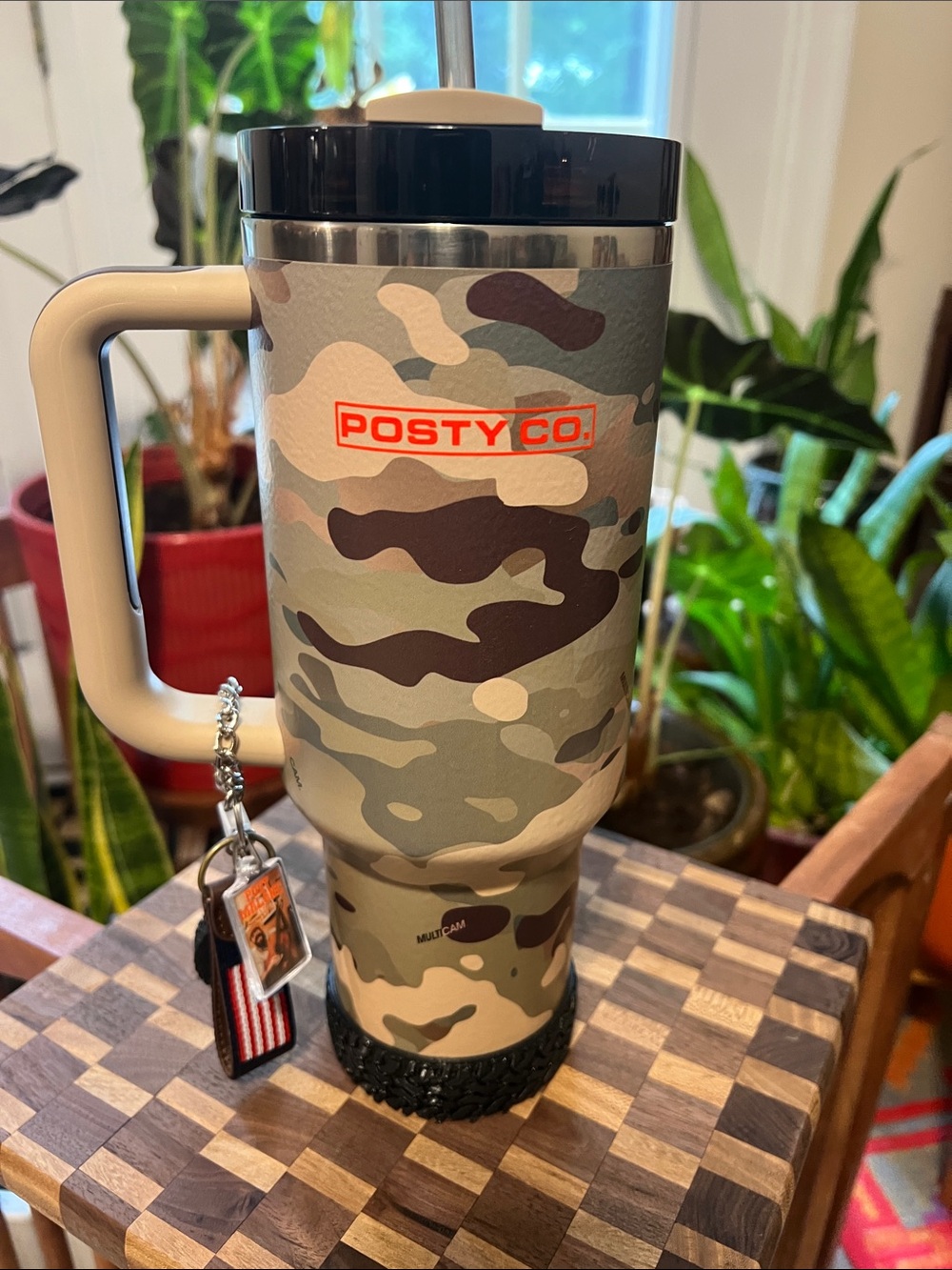 NWT Stanley Posty Post Malone 40 oz quencher tumbler with keychain and boot - Picture 5 of 7